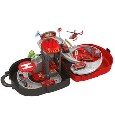 Портативный игровой набор Funky Toys Пожарная станция, красный, 36 предметов