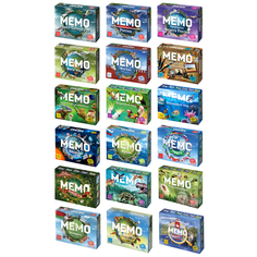 Настольные игры Нескучные Игры Мемо Все выпущенные игры Мемо, 18 наборов для всей семьи