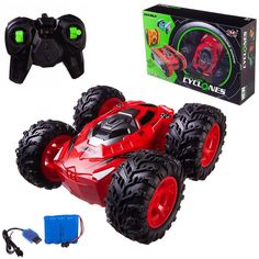 Радиоуправляемая машинка Junfa toys трюковая перевертыш, красная, WD-10480