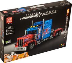 Конструктор MOULD KING 15001 Грузовик Peterbilt 389 Optimus Prime с ДУ, 8+, 839 дет.