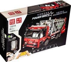 Конструктор MOULD KING 15019 Контейнерный мусоровоз с ДУ, 8+, 1 689 деталей