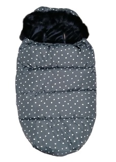 Конверт в коляску и санки, yoyatime sleeping bag, белый; черный