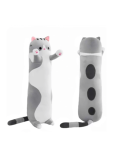Мягкая игрушка SellCraft кот батон антистресс 150см серый