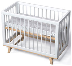 Кроватка для новорожденного Lilla Aria, белая/дерево, 469939