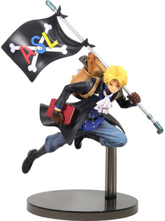 Фигурка Сабо с флагом One Piece Большой куш на подставке, 20 см, 111259SMM No Brand