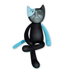 Мягкая игрушка-антистресс Штучки, к которым тянутся ручки Кот Яркий, голубой