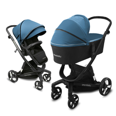 Коляска детская 2в1 Amarobaby TUTUM с AUTO BRAKE, синий, AB22-10TUTUM/20