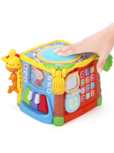 Многофункциональная музыкальная развивающая игрушка куб бизиборд 30000018 No Brand
