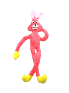 Игрушка мягкая заяц-забегаец 60 см розовый No Brand