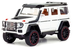 Машинка металическая HCL Mercedes-Benz G63, 22 см, звук, свет, вибрация, HCL908A, белый