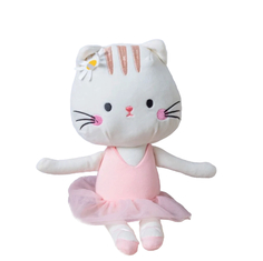 Мягкая игрушка Кошка, 33 см белый No Brand