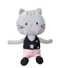 Мягкая игрушка Кошка, 33 см серый 5225522 No Brand