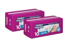 Пеленки детские Helen Harper впитывающие 60 х 90 см, 10 шт., 2 упаковки