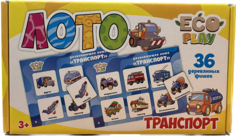 Развивающее лото Мозаика-Синтез Транспорт с деревянными фишками
