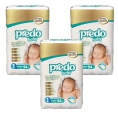 Подгузники Predo Baby Преимущественная пачка 54 шт. № 1 (2-5 кг.) новорожденный, 3 уп.