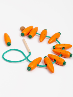 Игра-шнуровка Mag Wood Морковки Деревянные игрушки