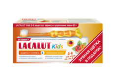 Промо-набор LACALUT kids 2-6 зубная паста, 65 г., LACALUT kids 2-6 зубная щетка