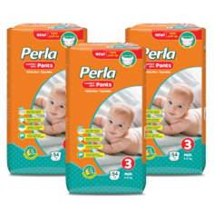 Комплект подгузники-трусики Perla Baby Pants Midi 4-9 кг, 3 размер - 3 шт.