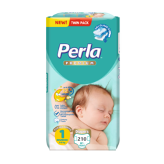 Комплект подгузники Perla Baby Twin Newborn, 2-5 кг., 5 шт.