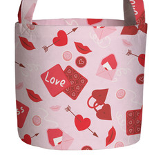 Корзина для игрушек и белья, мягкий органайзер JoyArty Kiss love 35х35 см