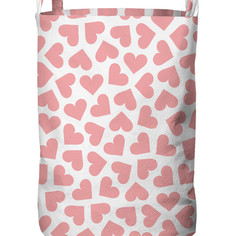 Корзина для игрушек и белья, мягкий органайзер JoyArty Pink heart 50х35 см