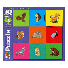 IQ Пазл Макси Айрис-Пресс Вкладыши – Мои лесные животные, 18 элементов, НТ-Ай28110