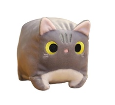 Мягкая игрушка Торговая федерация Глазастый котик Кирпичик 20 см, серый