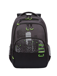 Рюкзак для мальчика школьный Grizzly RU-130-41/3 черный - серый