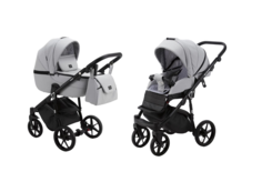 Коляска 2 в 1 ADAMEX Mateo ECO SA-5, серая кожа