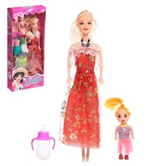 Кукла-модель Рита с малышкой, с набором платьев, МИКС, 5099604W No Brand