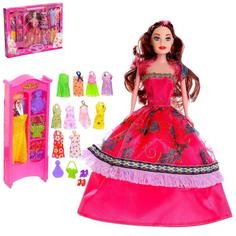 Кукла-модель Анна с набором платьев, с аксессуарами, а МИКС, 2985005W No Brand