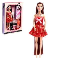 Кукла-модель шарнирная Лейла с набором платьев и аксессуарами, МИКС, 7024171W No Brand