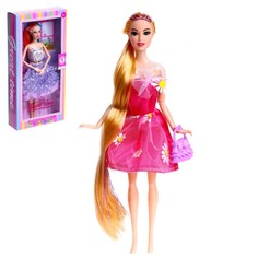 Кукла-модель шарнирная Кира в платье, с аксессуарами, МИКС, 7023865W No Brand