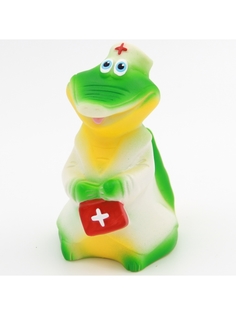 Игрушка для купания Кудесники СИ-455-01 разноцветный Фигурка-игрушка "Крокодил-врач"