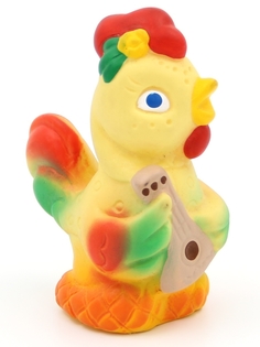 Игрушка для купания Кудесники СИ-865-01 разноцветный Фигурка-игрушка Петушок с балалайкой
