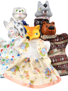 Кукла-перчатка Кудесники Домашний кукольный театр Кот и лиса СИ-687-01