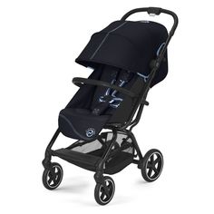 Прогулочная коляска Cybex Eezy S Plus 2 Ocean Blue с бампером и дождевиком