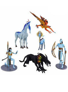 Фигурки Аватар Avatar 6 в 1 персонажи, животные, 6-17 см No Brand