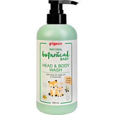 Гель для купания и мытья головы и тела PIGEON Natural Botanical Baby Head&Body Wash, 500мл