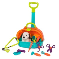 Набор игровой Battat Ветеринар с переноской на колесиках и мягкой игрушкой BT2507