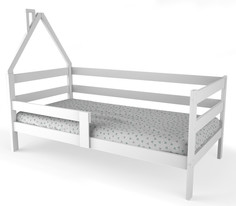 Подростковая кровать Forest kids домик Pineta с бортиком 160х80 белый