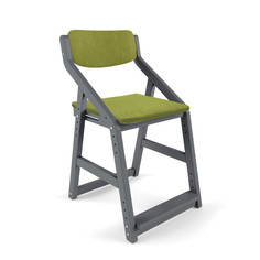 Стул растущий Робин Wood с чехлом, Серый/Олива
