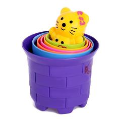Игровой набор «Пирамида»: 6 стаканчиков, 1 игрушка (зайчик/мишка), МИКС No Brand