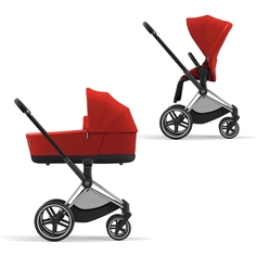 Cybex Priam IV Коляска 2 в 1, шасси IV Chrome ручка Black/текстиль Autumn Gold