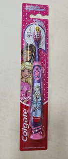 Colgate Детская зубная щетка на присоске Barbie 5+ фиолетовая