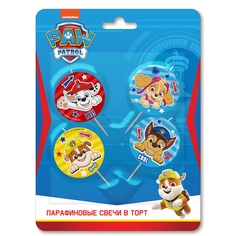 Парафиновые свечи в торт ND Play, 4 шт, в блистере Щенячий патруль.(unisex)
