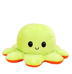 Мягкая игрушка Plush Story Осьминожка перевертыш большой двухсторонний 30 х 15 см зеленый
