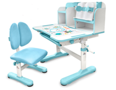 Комплект мебели (столик + стульчик) Mealux EVO Panda XL blue (арт. BD-29 BL)