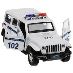 Машинка металлическая ТехноПарк Jeep Wrangler Sahara. Полиция 12см SAHARA5D-12POL-WH