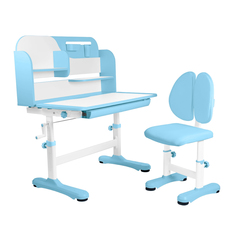 Комплект Anatomica Amadeo парта, стул, надстройка, выдвижной ящик, голубой